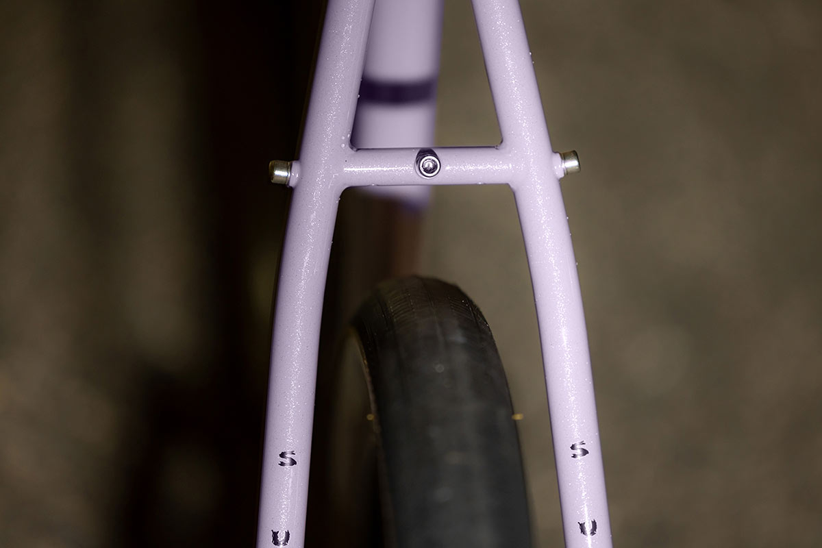 Midnight Special detail - rear tire clearance and fender/rack mounts on seat stays