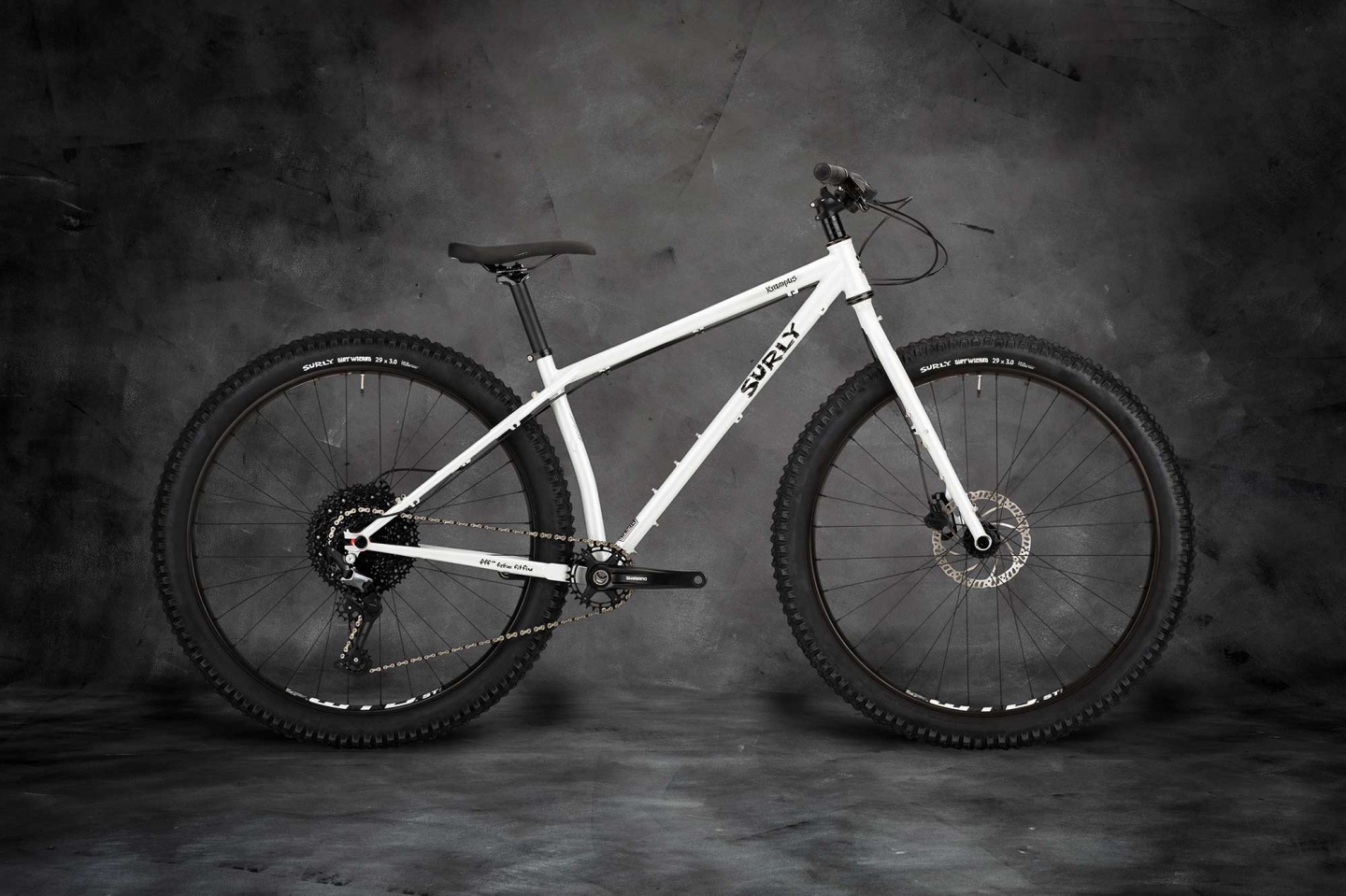 Krampus rigid complete mountain bike side view, First Loser silver color