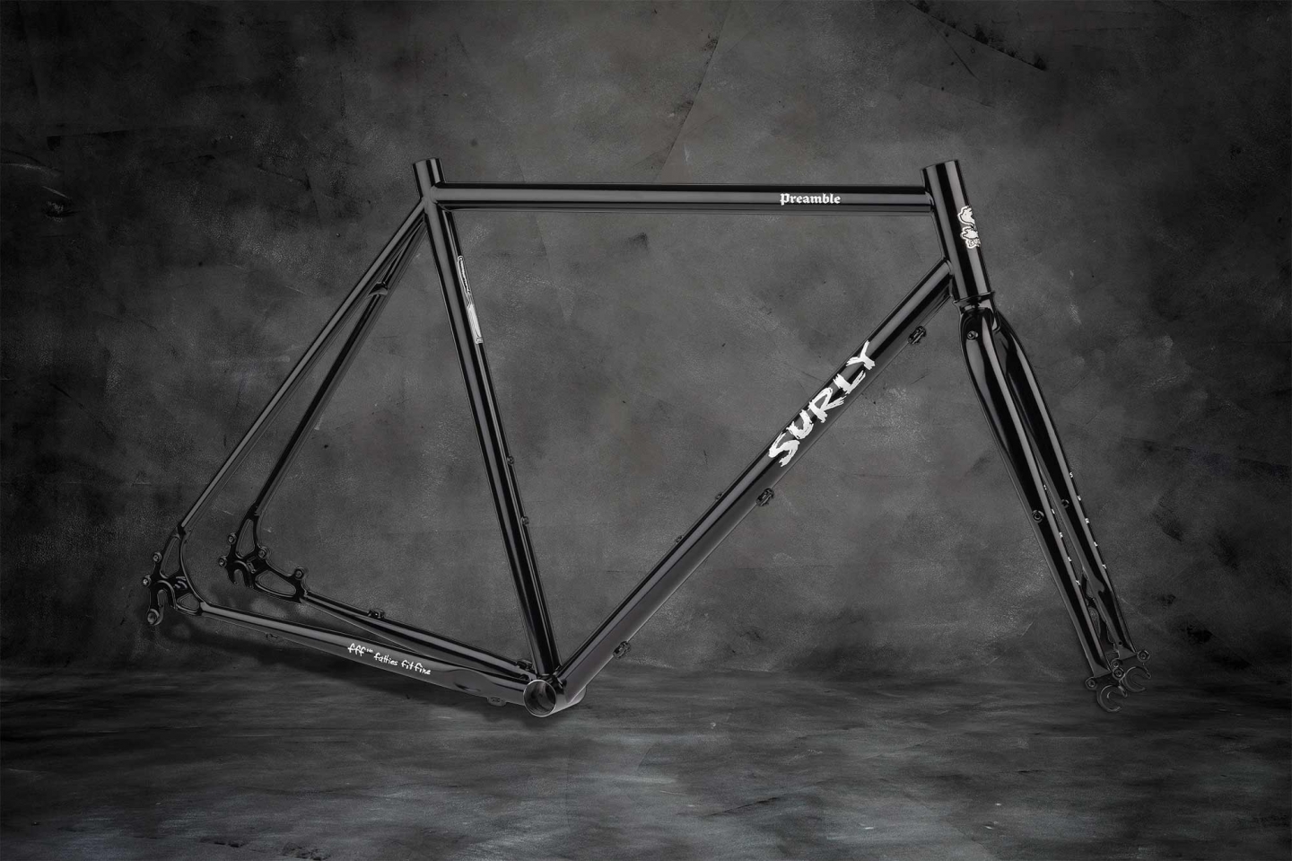 Surly Preamble frameset, Black, on white background