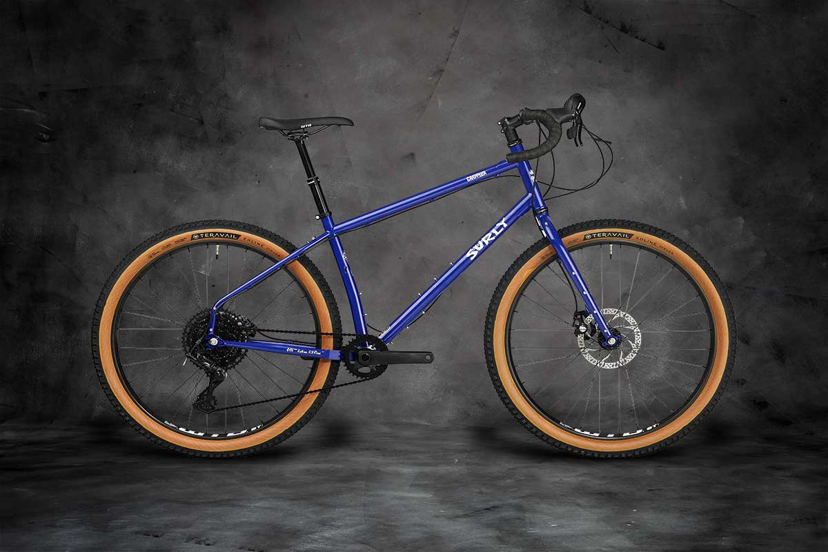 Surly Grappler complete bike, Subterranean Homesick Blue, side view