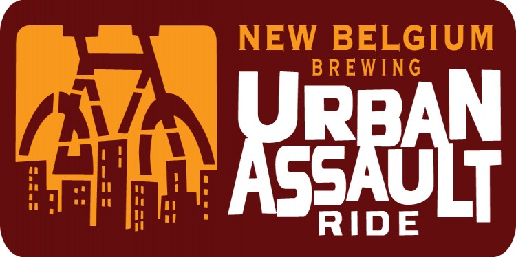 Yellow, Red and White, Graphic logo for the New Belgium Brewing - Urban Assault Ride