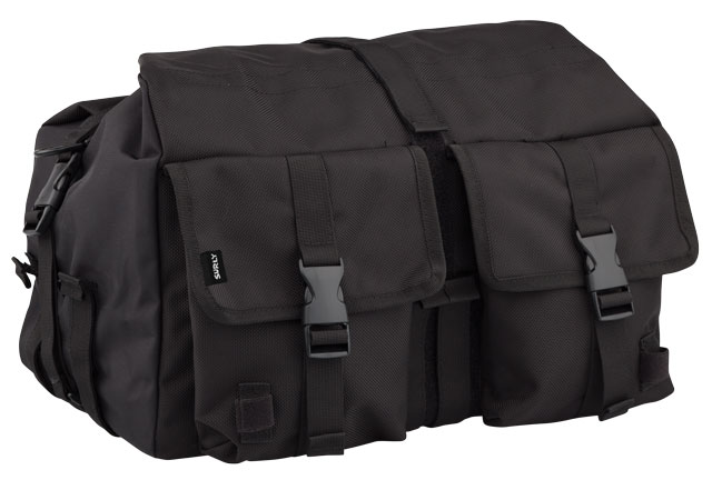 Surly Porteur House bag - black outside - closed front view