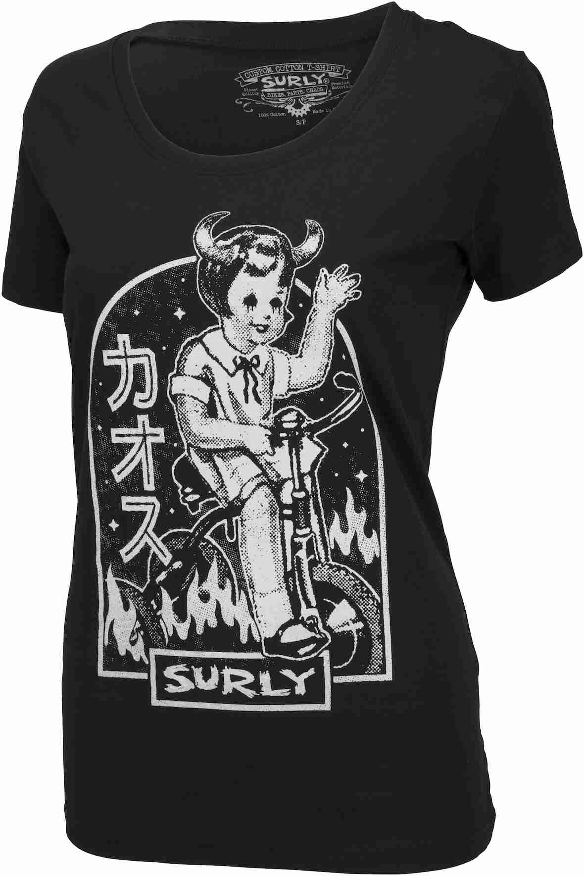 Surly Chaos women's t-shirt - black - front view