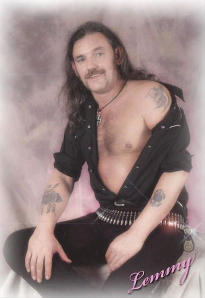 A glamour portrait of Lemmy from the band, Motorhead