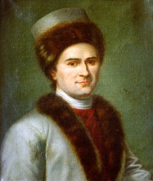 A painted portrait of Jean-Jacques Rousseau