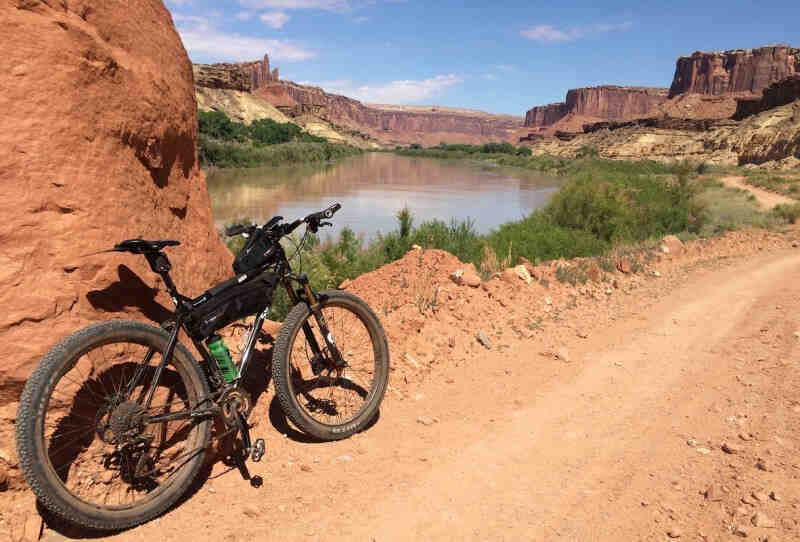 Built this bundle of joy up just prior to a 3 day trip on the White Rim Trail in Canyonlands, UT. Built on WTB 27.5+ Scraper rims & WTB Trailblazer 27.5x2.8 tires. Fox 32 120mm 29er fork with travel reduced to 100mm. This bike is an absolute blast and quickly became my everyday trail bike at home in Park City, UT