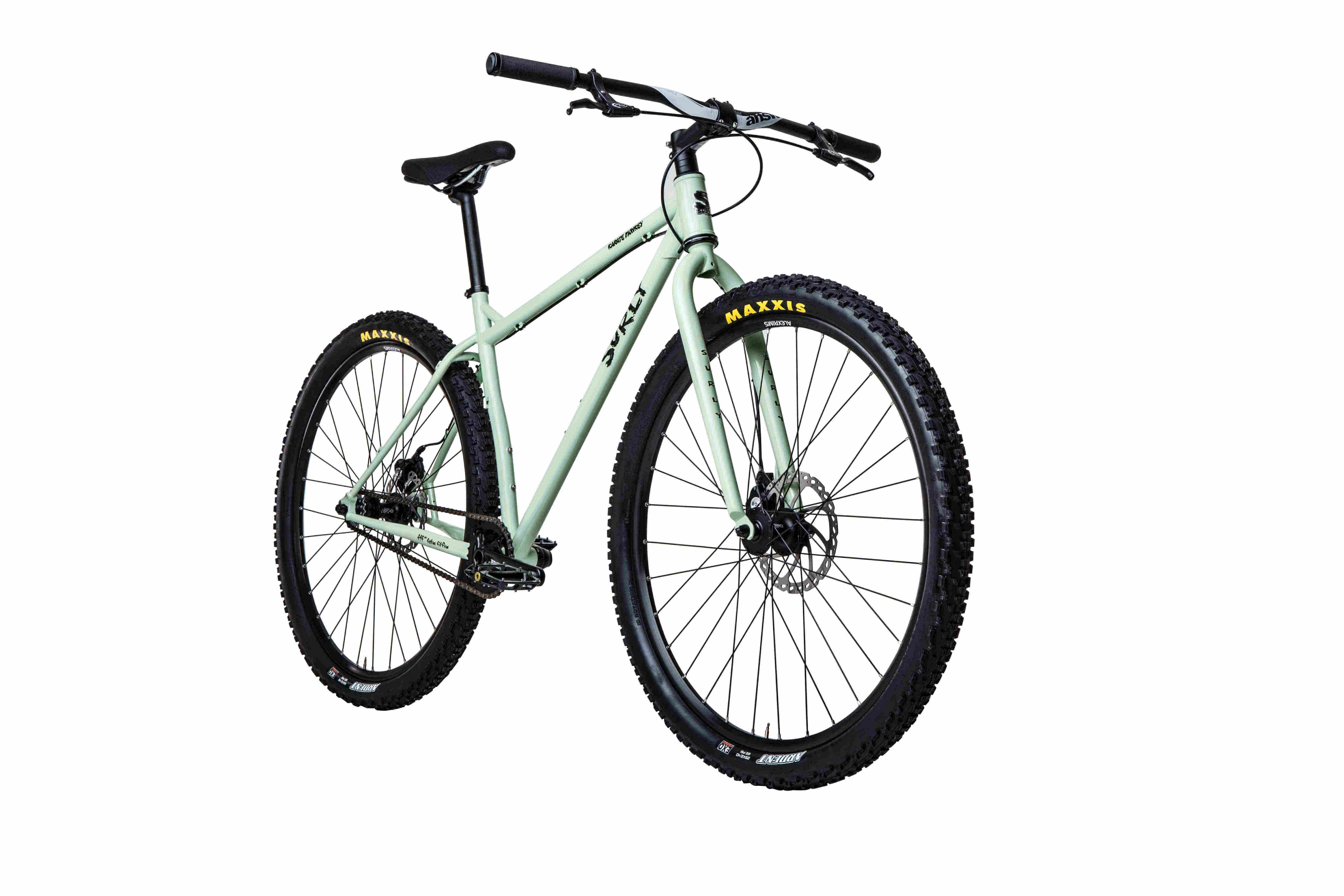 Surly Karate Monkey SS bike - Mint - Right side angled view