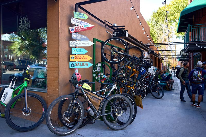 Bikes parked outside