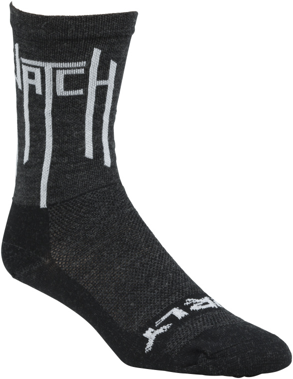 Surly Mid-High Sock - Gray and Black - Right Angled view