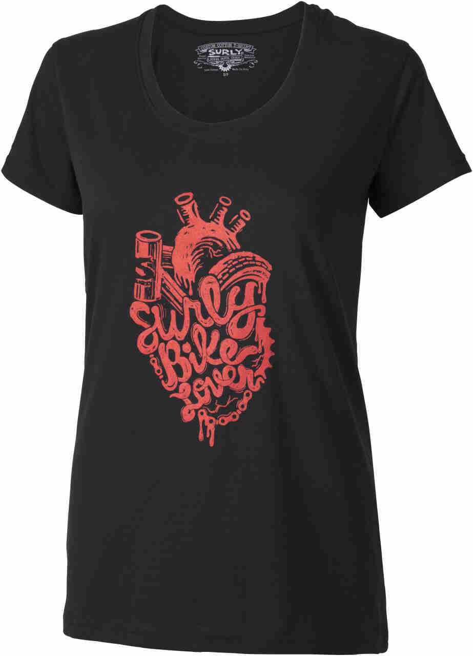 Surly Bike Lover women's t-shirt - black - front view 
