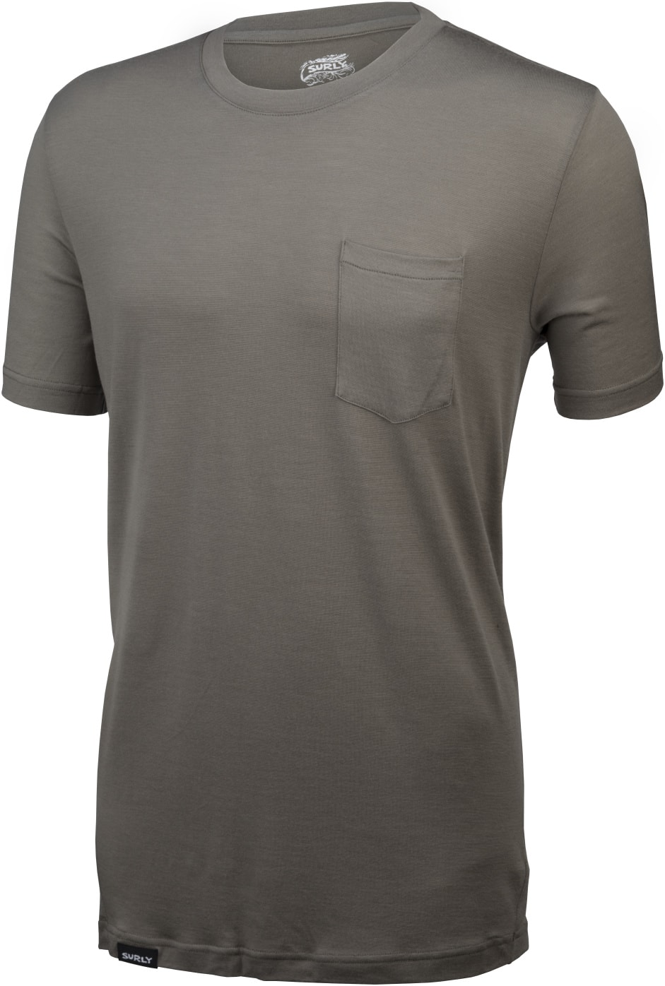 Surly Wool Pocket T - brown - front view