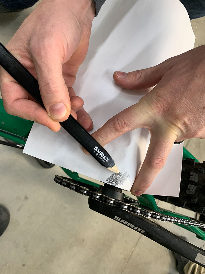 bike serial number - pencil rub