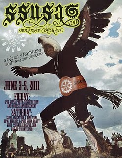 A SSUSA magazine cover with a graphic of a person in a bird suit on it