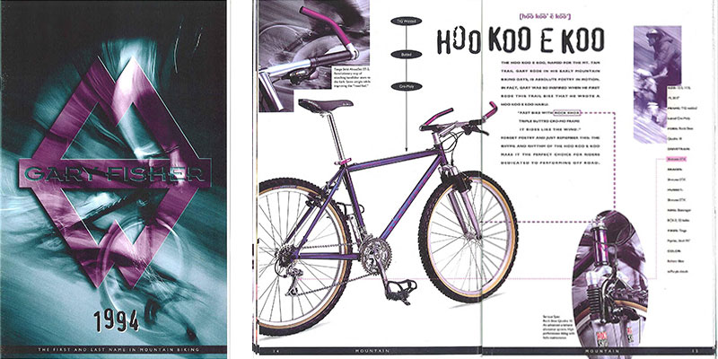 Gary Fisher HooKooEKoo spread in 1994 Mountain Bike Action magazine