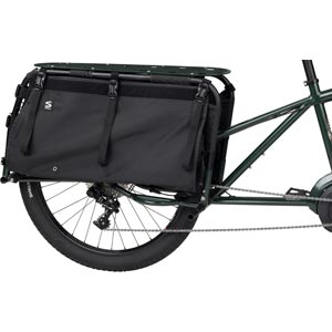 Surly Big Dummy Bag v2 mounted on Big Easy Cargo Ebike side view on white background