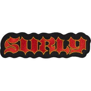 Surly Born To Lose Patch, black/red, on white background