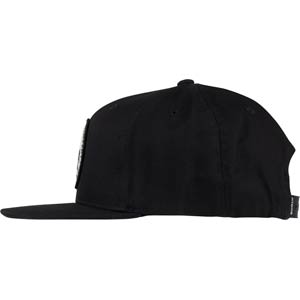 Dark Feather Snapback Hat, side view on white background