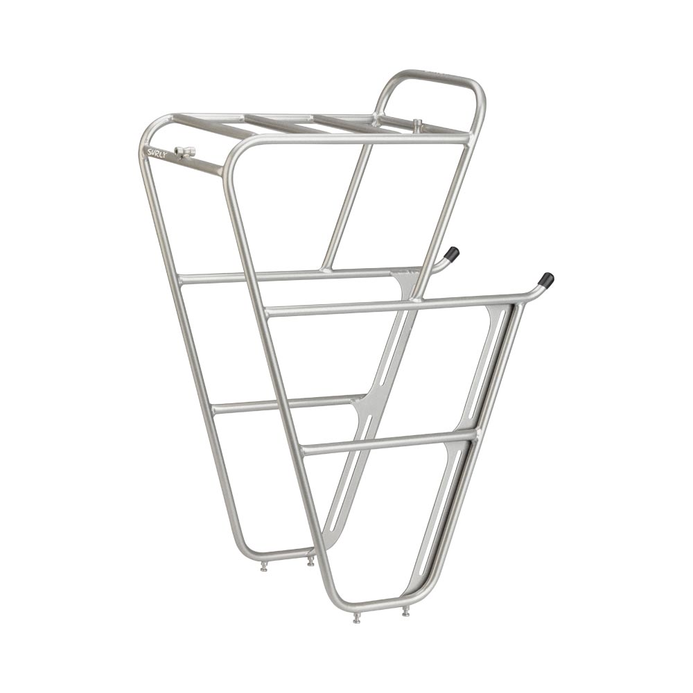 silver bike rack