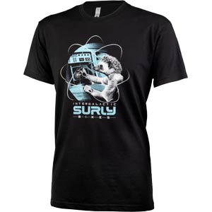 Surly Garden Pig Men's T-Shirt, front, black, on white background