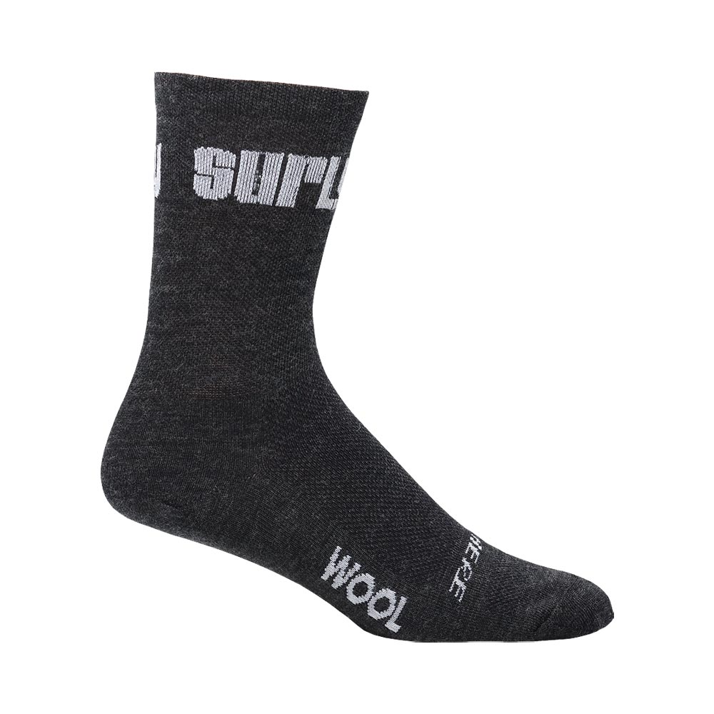 Surly Logo 5" Wool Sock, Black