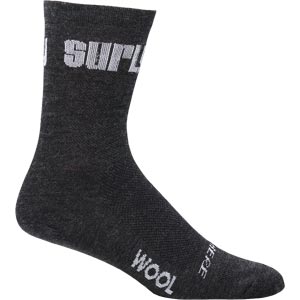 Surly Logo 5" Wool Sock, Black