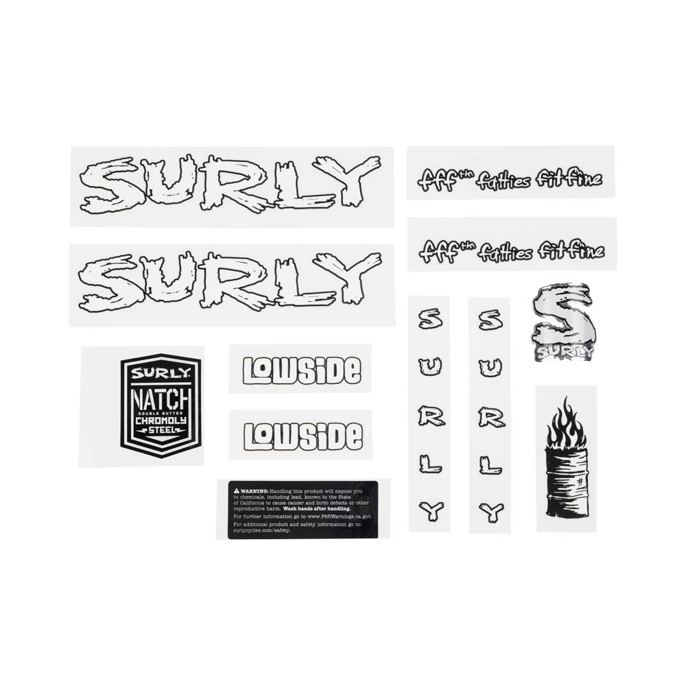 Lowside Decal Set, white