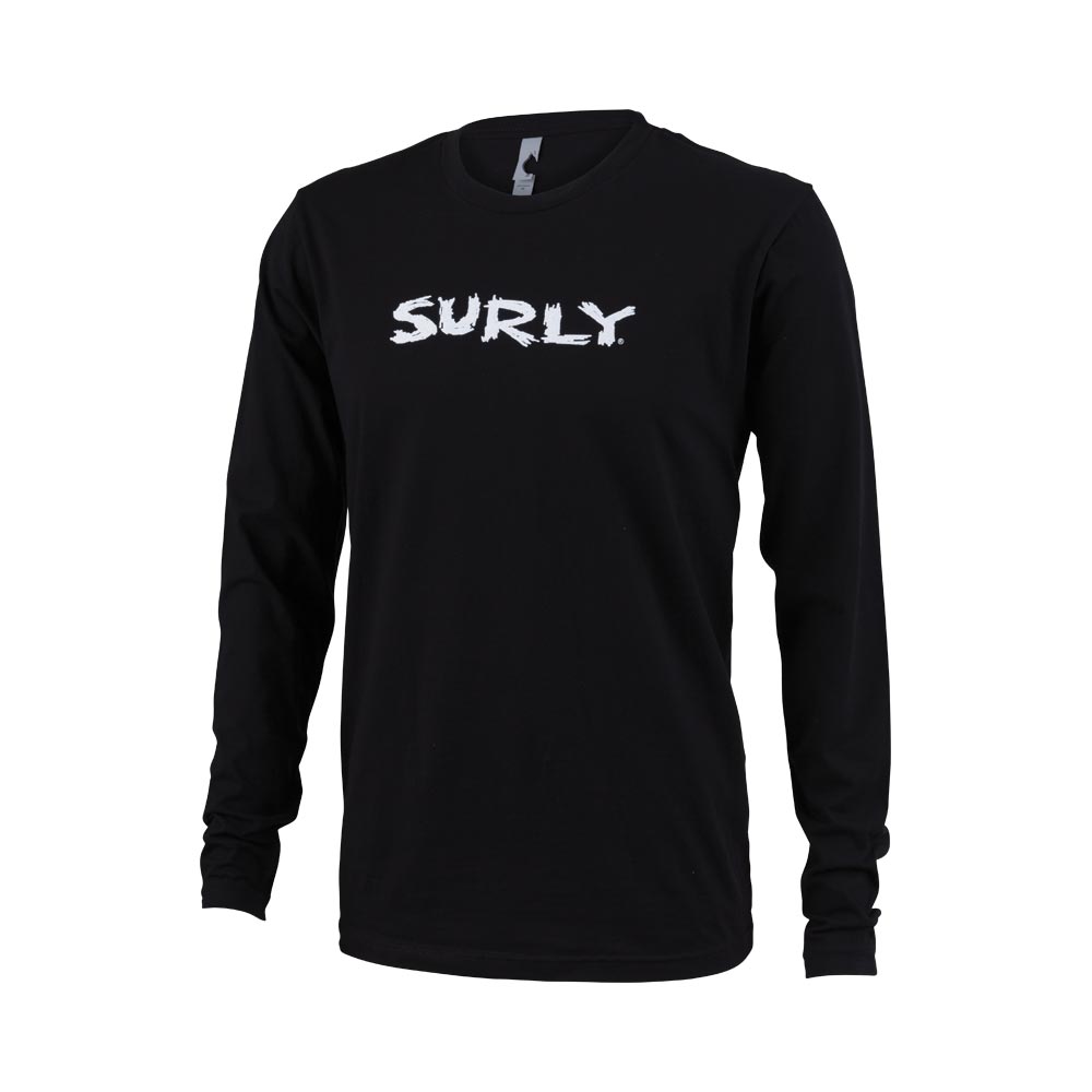 Surly Men's Logo Long Sleeve T-Shirt: Black/White
