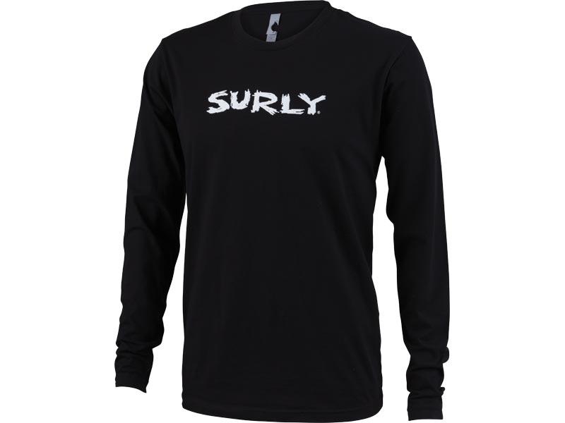 Surly Men's Logo Long Sleeve T-Shirt: Black/White