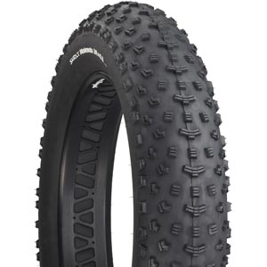 Surly Molenda Fat Bike Tire mounted on rim front view showing tread pattern