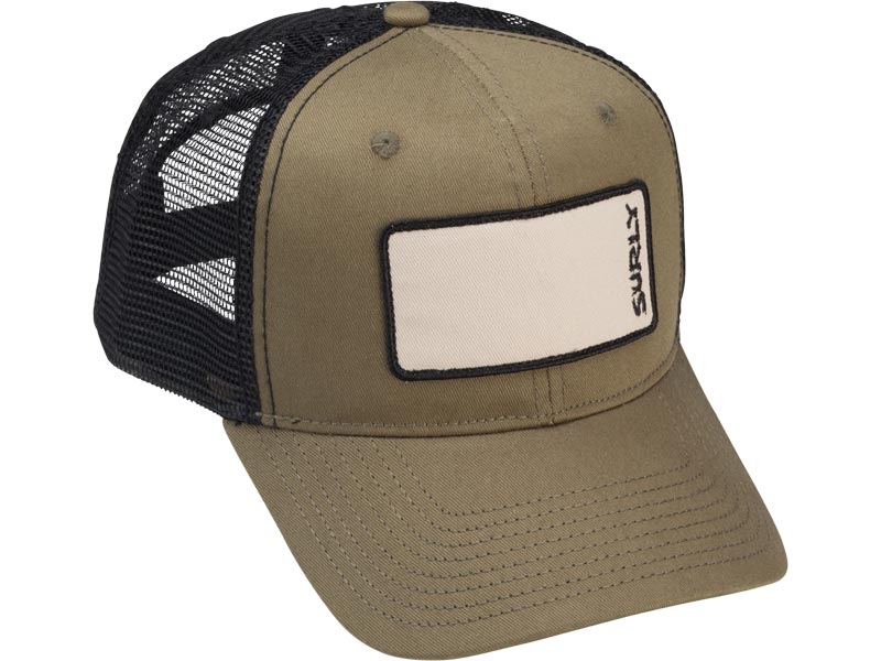 Surly Name Patch Trucker Hat: Olive Green, One Size