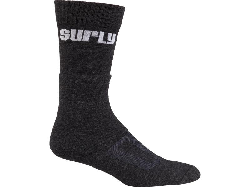 Surly Tall Wool Socks, Black