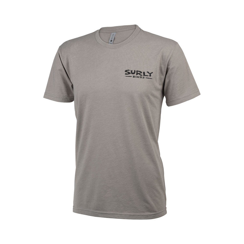 Surly The Ultimate Frisbee Men's T-Shirt, front, grey, on white background