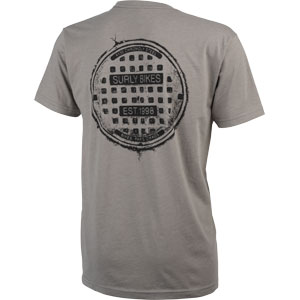 Surly The Ultimate Frisbee Men's T-Shirt, back, grey, on white background