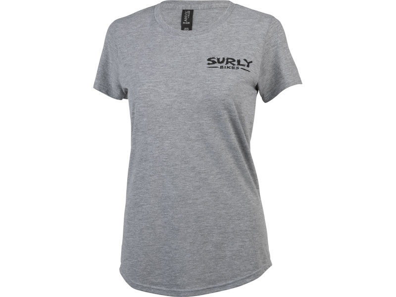 Surly The Ultimate Frisbee Women's T-Shirt, front, grey, on white background