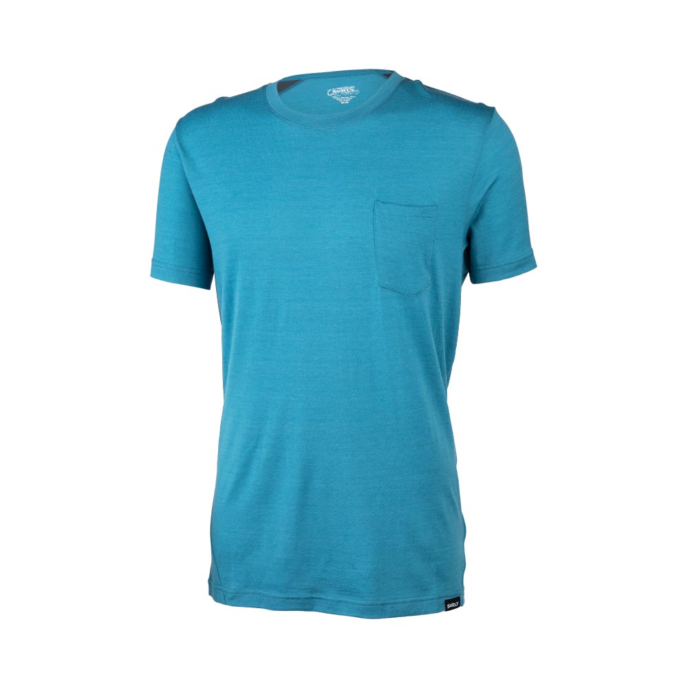 Surly Merino Pocket T-Shirt: Blue